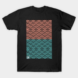 Retro Japanese Clouds Pattern RE:COLOR 20 T-Shirt